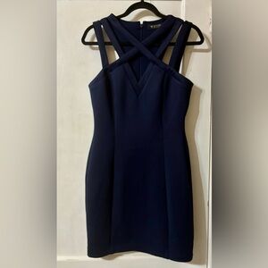 Guess Navy blue strappy criss-cross neckline and V-neck size S